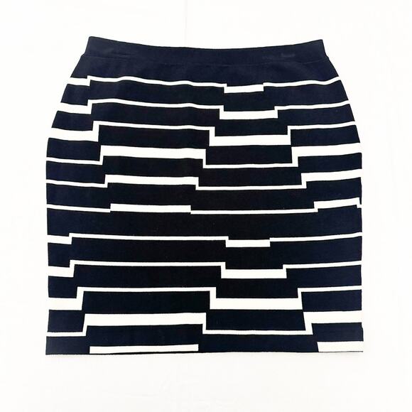 Band of Outsiders Striped Geometric Patterned Printed Mini Skirt Size 3 Large - Picture 1 of 5